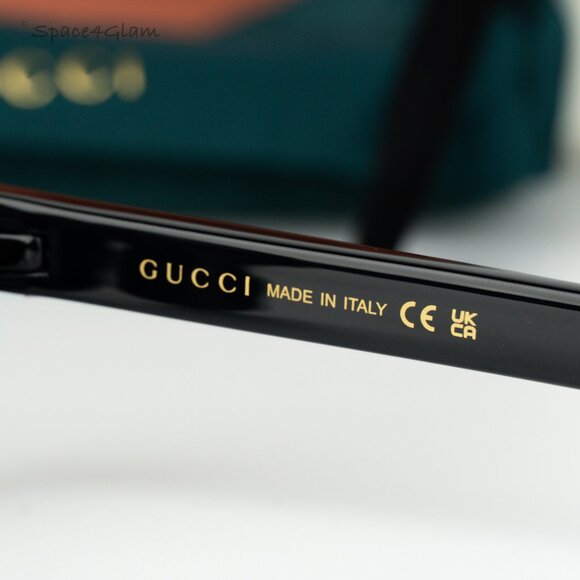 BRAND NEW Gucci GG1719S 001 Black Grey Women Square Sunglasses GG 1719S main image 7